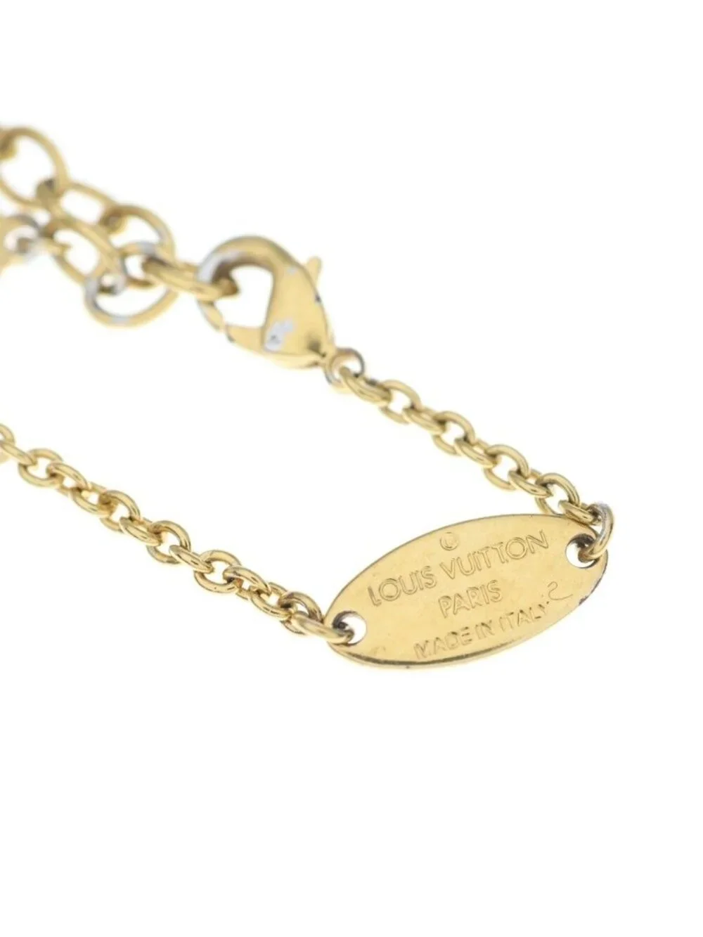 Louis Vuitton LV Iconic Blurscuffs Cut Gold Rhinestone Bracelet